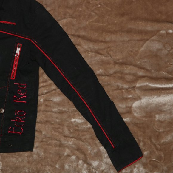 Eckored Ecko Outerwear Zip Up Jacket - Length 21 - Shoulders 13.5 - Arm Pits 15 - Picture 9 of 15